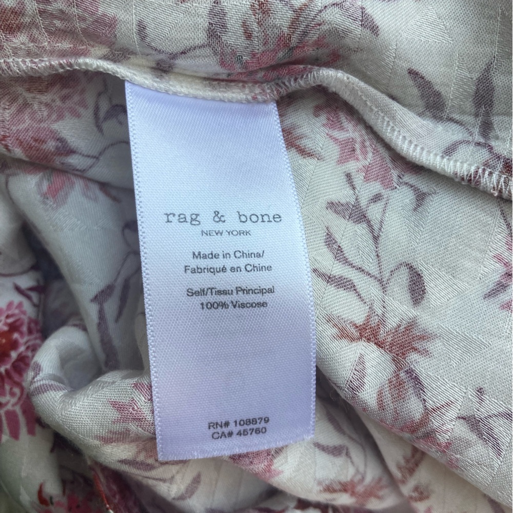 Rag & Bone Elysse Floral Print Short Sleeve Shift Dress - Picture 12 of 15